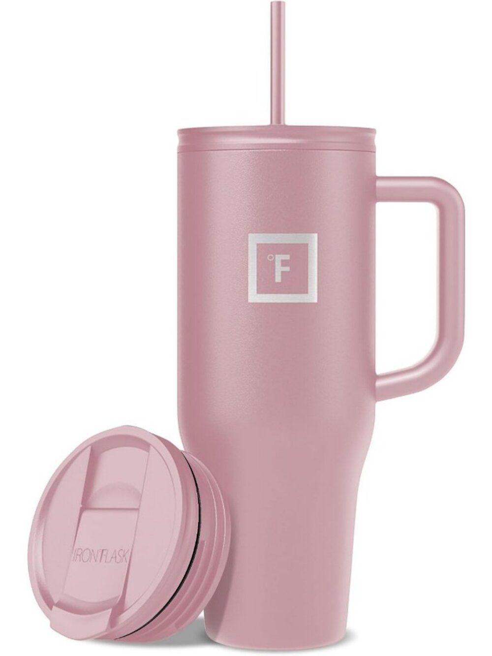 Insulated Travel Mug with Straw & Flip Cap - 40 Oz Leak-Proof Tumbler for Hot